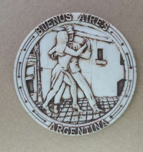 Gorgeous Ceramic Wall Plaque of An Argentine Tango