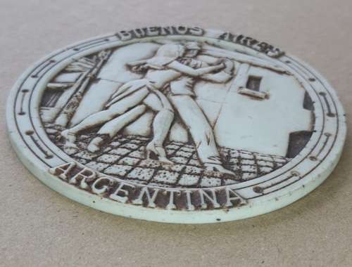 Gorgeous Ceramic Wall Plaque of An Argentine Tango