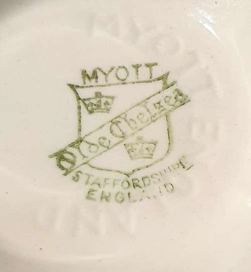 Incredible Vintage Cream Swirl Coffee Set With Roses - Made in England by MYOTT - Marked