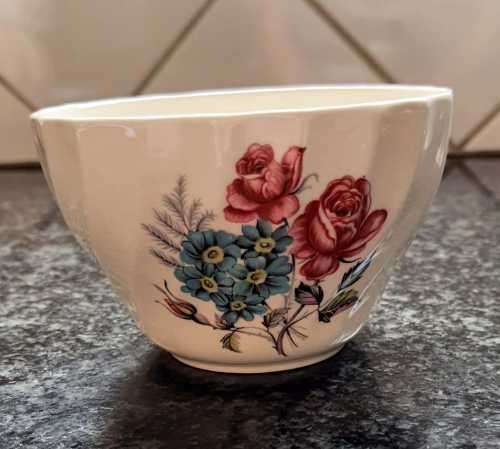 Incredible Vintage Cream Swirl Coffee Set With Roses - Made in England by MYOTT - Marked
