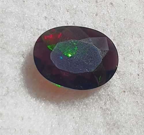 "ULTRA RARE" Untreated 1.21ct Natural Faceted BLACK OPAL with Play of Colour - READ BELOW