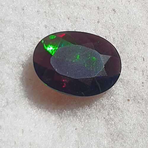 "ULTRA RARE" Untreated 1.21ct Natural Faceted BLACK OPAL with Play of Colour - READ BELOW