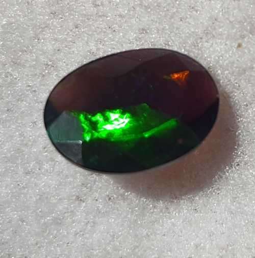 "ULTRA RARE" Untreated 1.21ct Natural Faceted BLACK OPAL with Play of Colour - READ BELOW