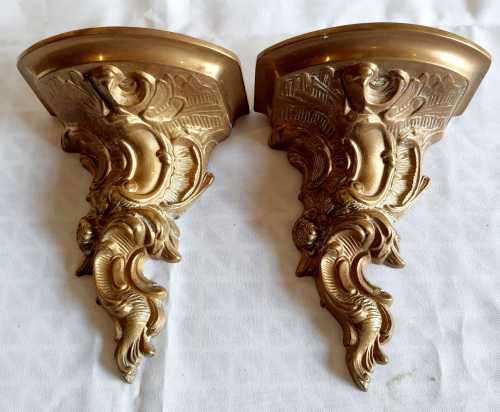 Impressive Pair of Brass Sconces