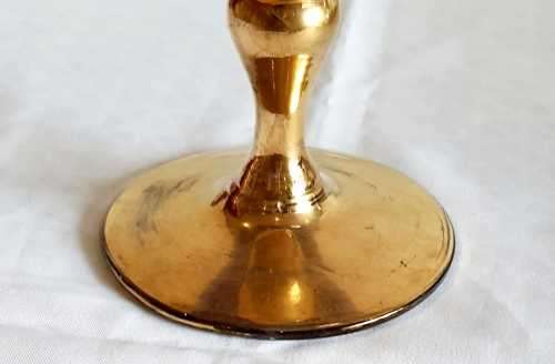 Exquisite Large Bohemian Hand Painted Venetian Cobalt Blue Goblet - Gilt and Tiny Raised Flowers