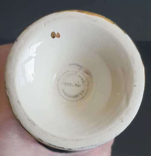 Rare in this condition -1940's Oldcourt Ware Hand Painted Lustre Vase - Gilt Edges - Marked