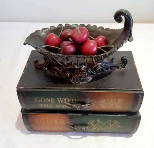 Exceptional Jewelry/Trinket Box - 2 Drawers with Decorative Bowl and Cherries on Top - Stunning!!!
