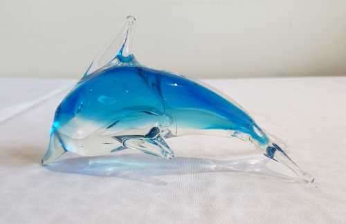 Stunning Hand Blown Murano Glass Dolphin (2) - VGC - All Appendages Fully Intact as Pics