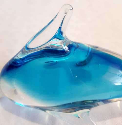 Stunning Hand Blown Murano Glass Dolphin (2) - VGC - All Appendages Fully Intact as Pics