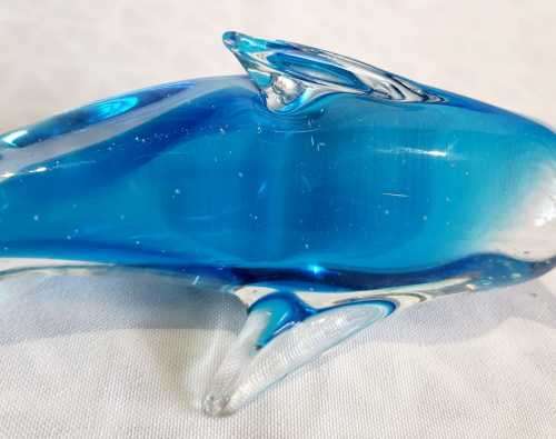 Stunning Hand Blown Murano Glass Dolphin (2) - VGC - All Appendages Fully Intact as Pics