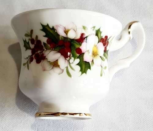 c.70`s Royal Albert Miniature Duo Flower of the Month Series Decembers Christmas Rose - Marked