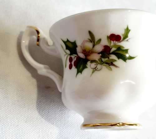 c.70`s Royal Albert Miniature Duo Flower of the Month Series Decembers Christmas Rose - Marked