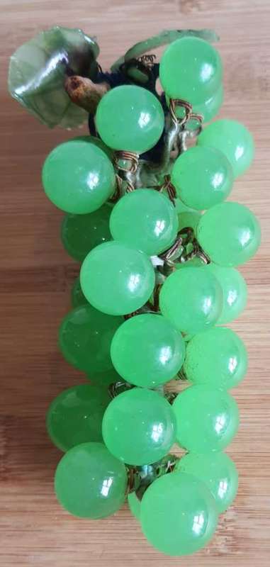 Spectacular Vintage Hand Blown Bunch of Murano Green Grapes