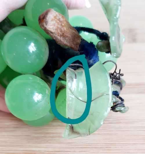 Spectacular Vintage Hand Blown Bunch of Murano Green Grapes