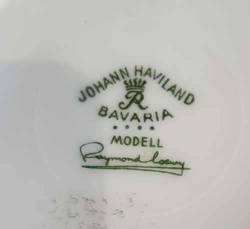 Vintage Ultra Rare Johann Haviland Bavaria `Modell` Trinket Bowl - Signed and Marked