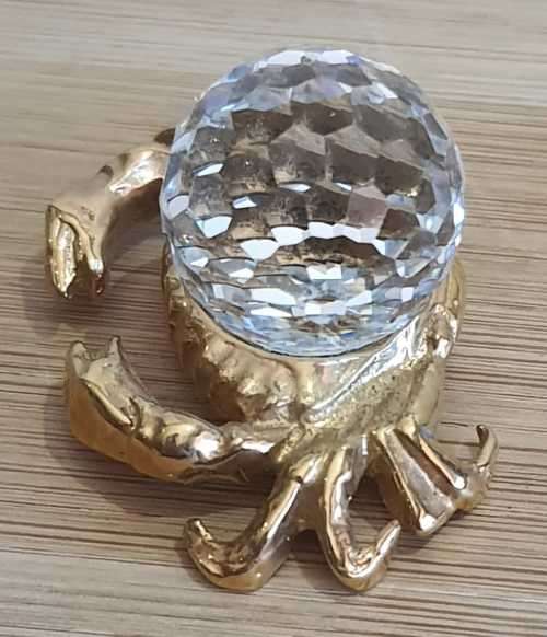 Extraordinary Gold Plated and Austrian Crystal Crab