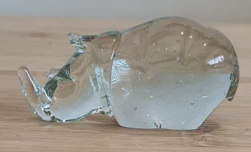 Ngwenya Swaziland - Hand Blown Recycled Glass - Baby Rhino