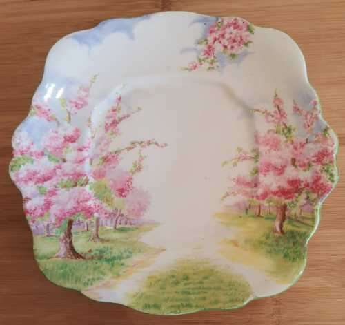 Royal Albert Blossom Time Large 25cm Cake Plate - c.40`s - Discontinued