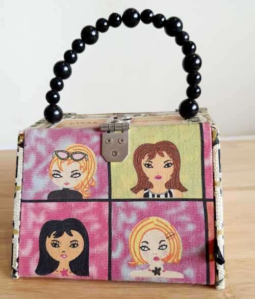 Guess what this bag is made from? Hand Made by a 12 year old - Ingenious!!!