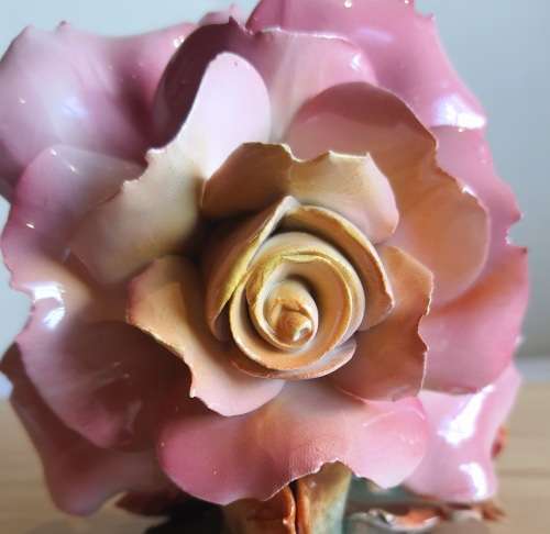 Incredibly Detailed Hand Crafted `Fallen Rose` - Detail is Amazing - Proof it is Handmade
