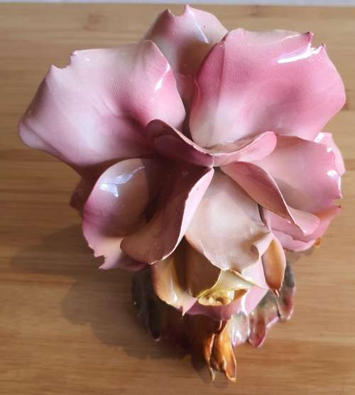 Incredibly Detailed Hand Crafted `Fallen Rose` - Detail is Amazing - Proof it is Handmade