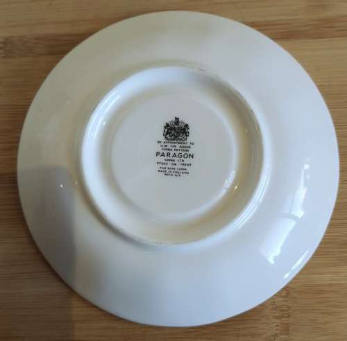 Ultra Rare Vintage Royal Albert Paragon Stoke on Trent White with Gold Trim Duo c.1960 - Marked