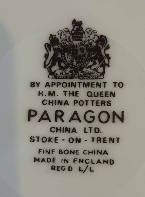 Ultra Rare Vintage Royal Albert Paragon Stoke on Trent White with Gold Trim Duo c.1960 - Marked
