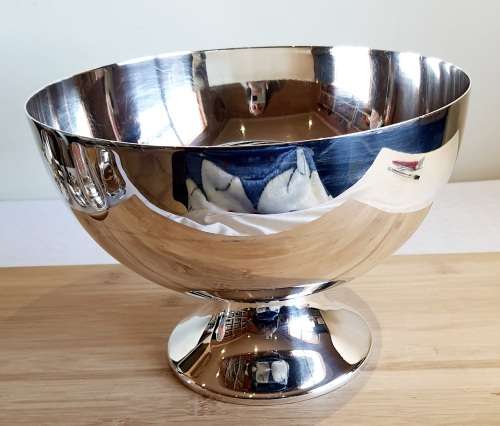 Vintage Rhodesia Copper Products Silver Plated Champagne Chiller or Rose Bowl - Marked