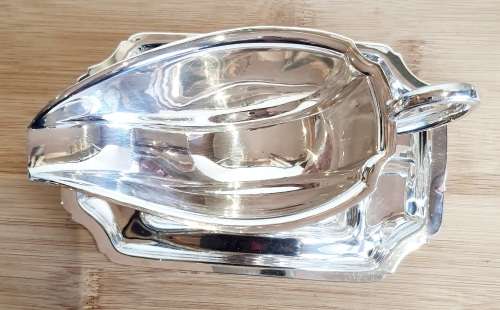 Vintage Angora EPNS Made in England Gravy Boat and Tray - Marked