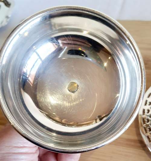 Vintage Angora EPNS Made in England Butter Dish with Original Glass Inside - Marked