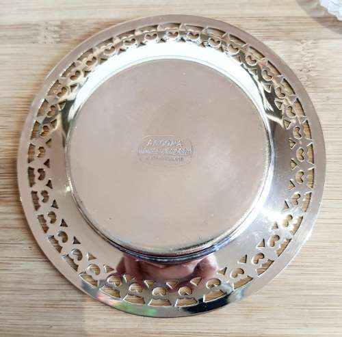 Vintage Angora EPNS Made in England Butter Dish with Original Glass Inside - Marked