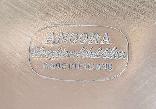 Vintage Angora EPNS Made in England Butter Dish with Original Glass Inside - Marked