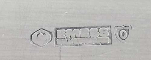 Vintage EMESS Silverware Silver Plated Butter Dish with Original Glass Inside - Marked