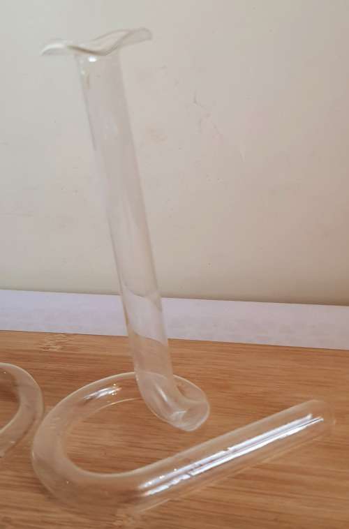 From Yesteryear - 5 Vintage Paper Thin Glass Pieces - 3 Vases and 2 Swans