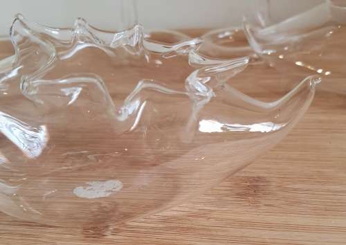 From Yesteryear - 5 Vintage Paper Thin Glass Pieces - 3 Vases and 2 Swans