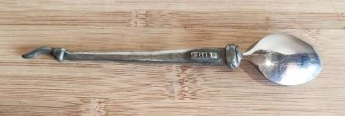 Functional Art - Early Carrol Boyes Pewter and Stainless Steel Teaspoon - Marked