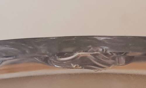 Large Heavy 2.454kg Star of David Crystal Footed Rose Bowl - Marked