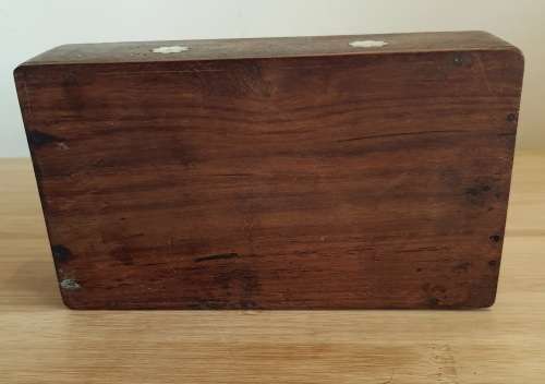 Gorgeous Hand Carved Wood with Genuine Mother of Pearl Inlay Trinket Box