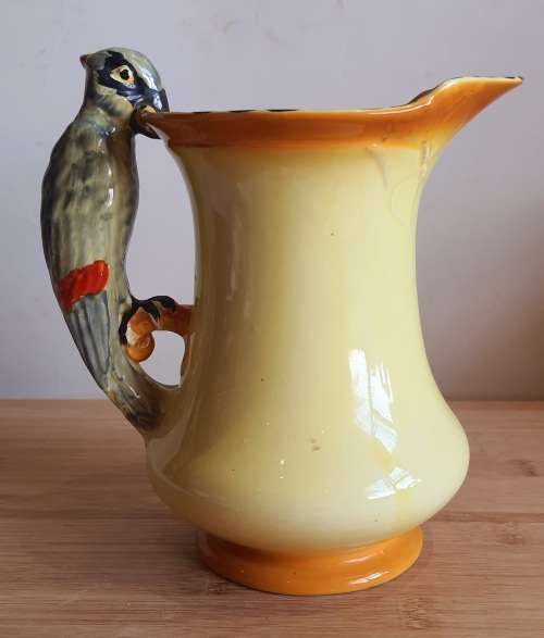 Vibrant Burleigh Ware Jug with Stunning African Grey Handle c.1930`s - Marked