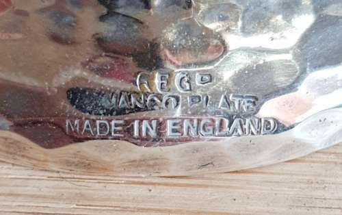 Antique Pair of Hammered EPNS Vases From England - Marked