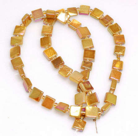 50 Pcs Mother Of Pearl Shell Square Shape Loose Beads