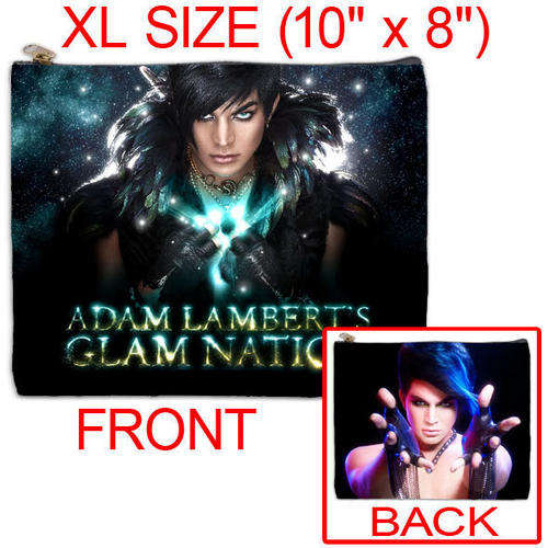 FOR THE ULTIMATE FAN - ADAM LAMBERT COSMETIC BAG/LARGE PENCIL CASE - 25.5cmx20cm - O.C