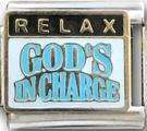 Italian Charms & Bracelets - Enamel - RELAX GODS IN CHARGE