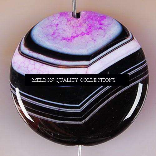 PRETTY Peachblow Agate Druzy Geode Pendant Bead