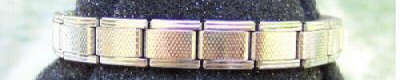 Italian Charms & Bracelets - Starter Bracelet PAVE Finish - 18 Links (SILVER)