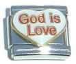 Italian Charms & Bracelets - Enamel - GOD IS LOVE