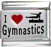 Italian Charms & Bracelets - Laser -  I HEART GYMNASTICS