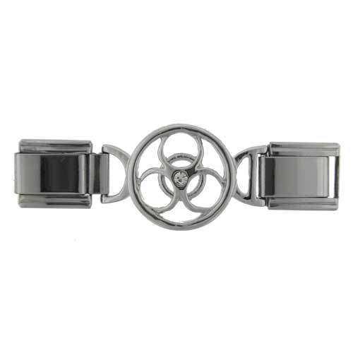 Italian Charms & Bracelets - Laser - HAZARD WITH RHINE STONE
