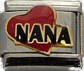 Italian Charms & Bracelets - Enamel - I LOVE NANA