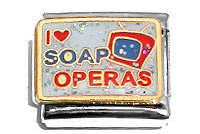 Italian Charms & Bracelets - Enamel - I HEART SOAP OPERAS